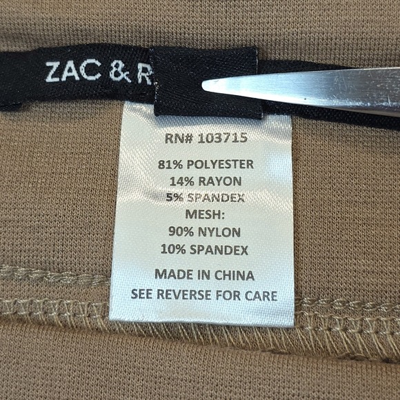 New Zac & Rachel The Ultimate Fit Pull on Straight Leg Dress Pants Womens Sz 24 - Picture 7 of 9